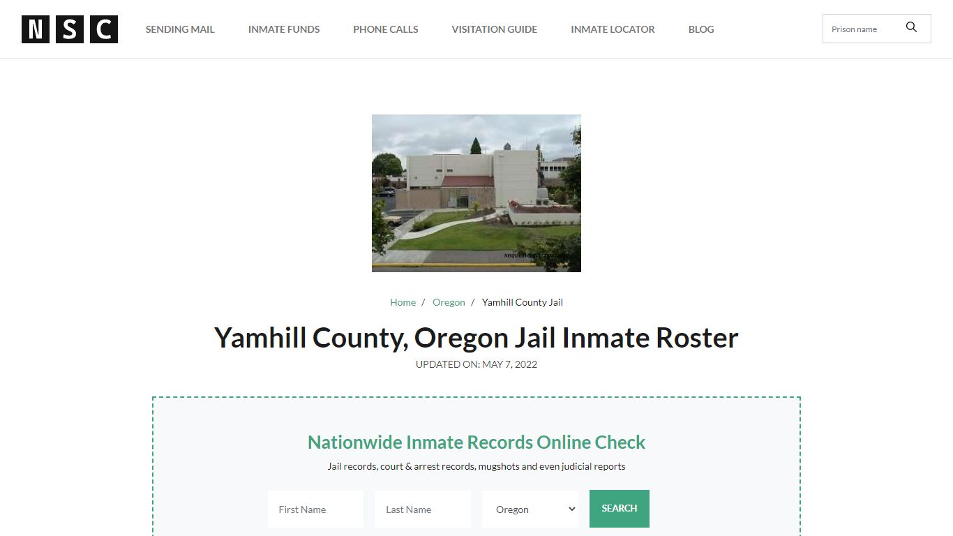 Yamhill County, Oregon Jail Inmate Roster